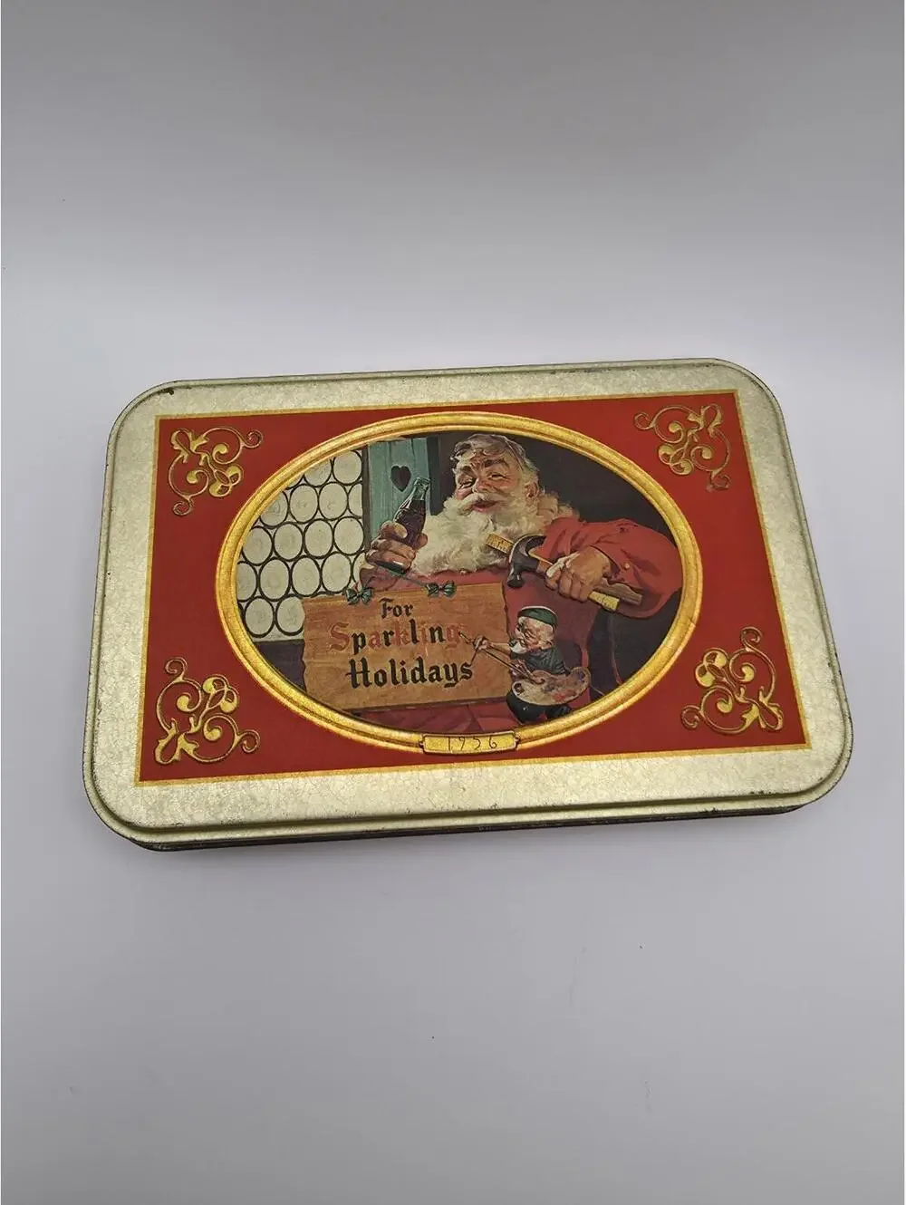 Coca-Cola Santa Claus Playing Cards Christmas Tin & 2 Sealed Card Decks Vintage
